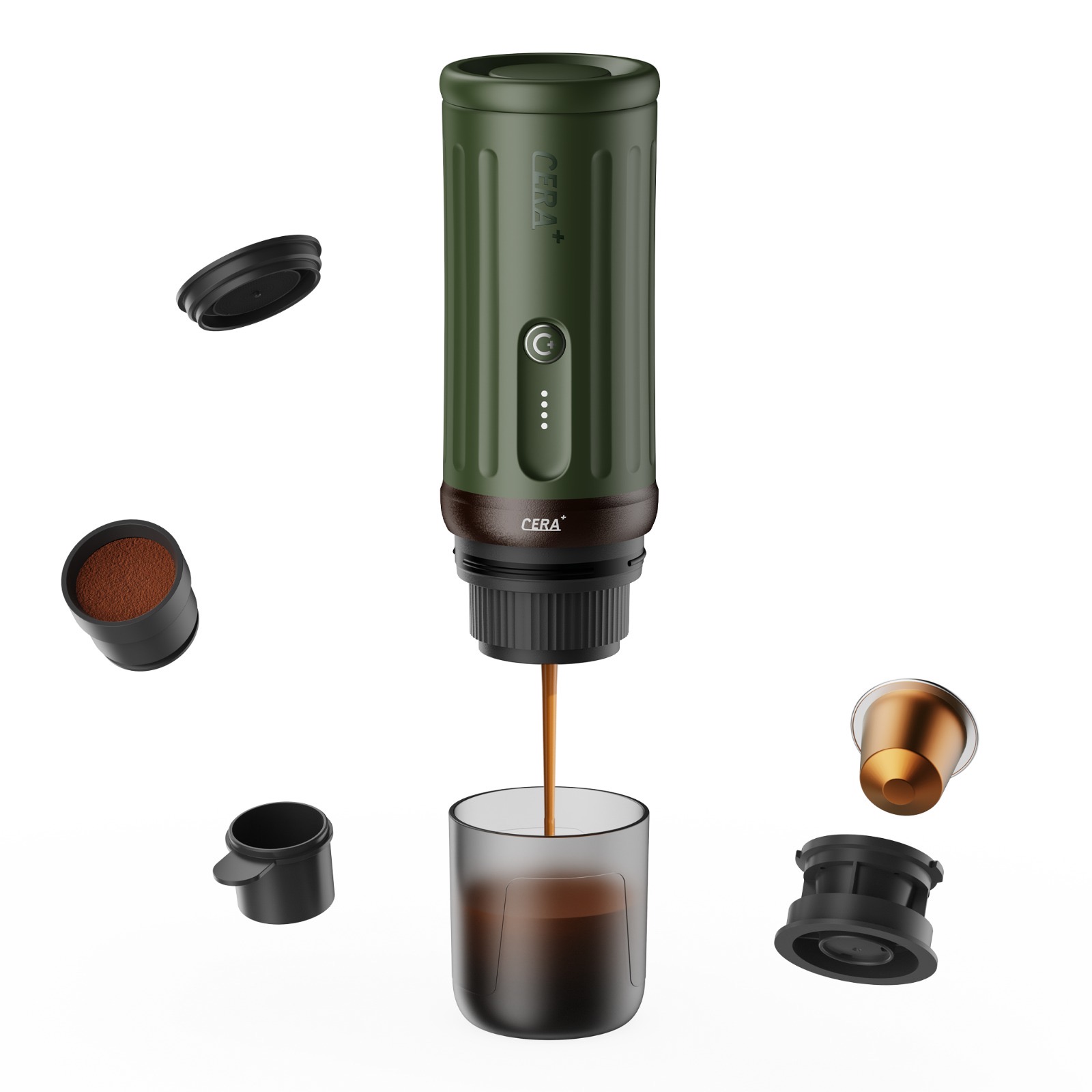 Green CERA+ with coffee accessories